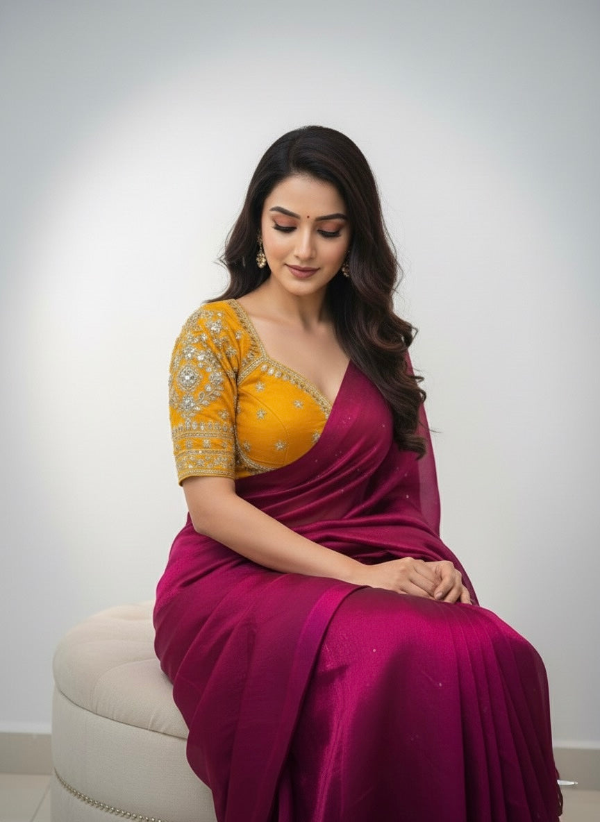 Sona - Crepe Tissue Saree