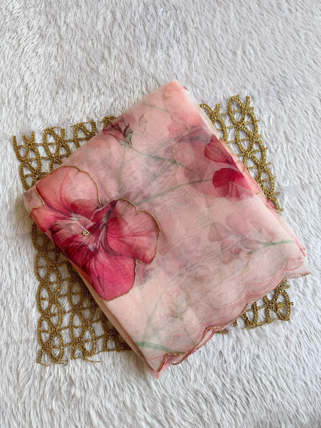 Naina - Soft Organza Saree with handwork