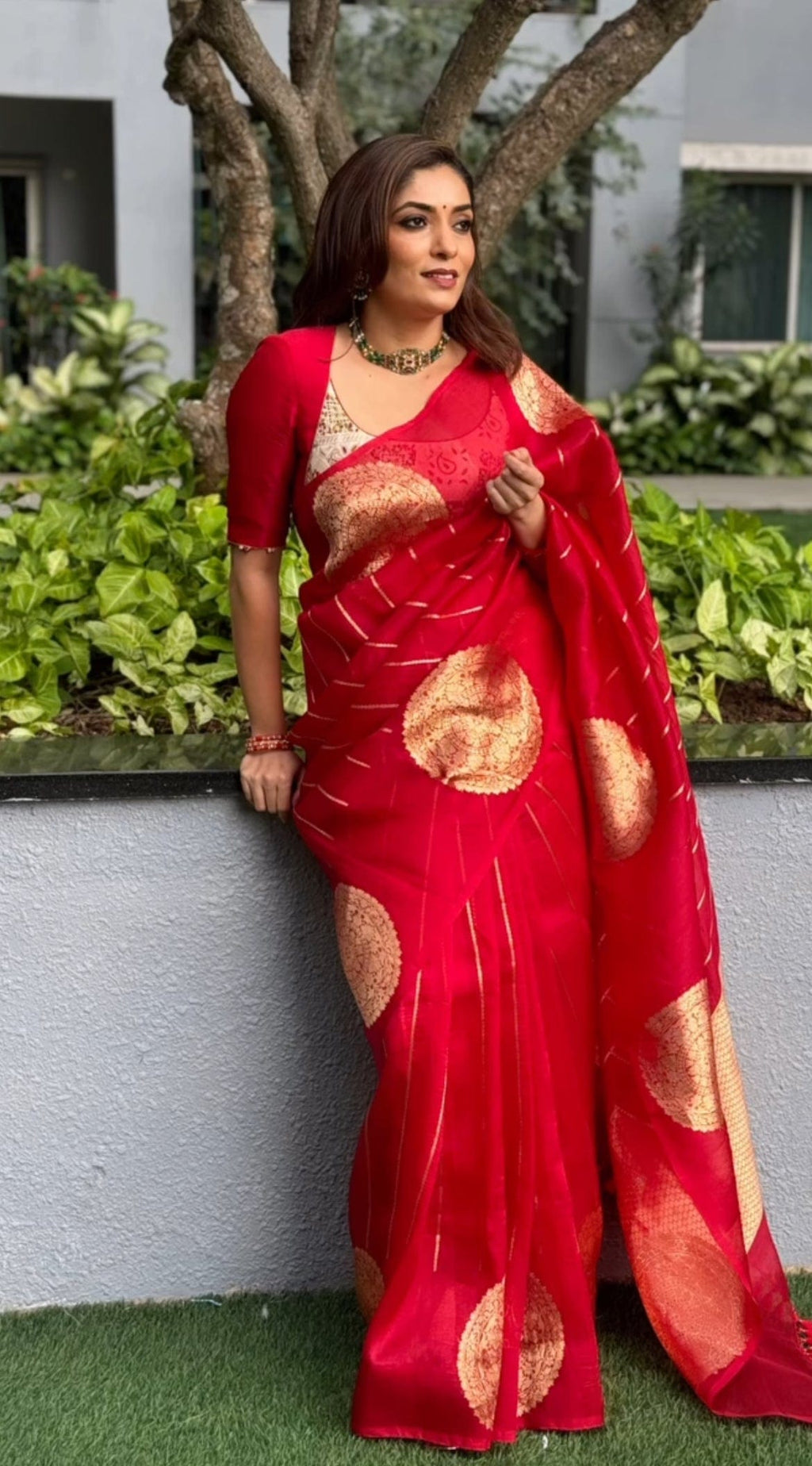 Anara - Pure Kora Silk Saree with Golden Kadhwa Borders