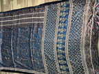 Tarani - Designer Ajrakh Handworked Saree
