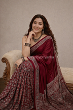 Nimora  - Pure Modal Ajrakh saree