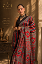 Stuthi - Pure Modal Ajrakh saree [Ready to Dispatch]