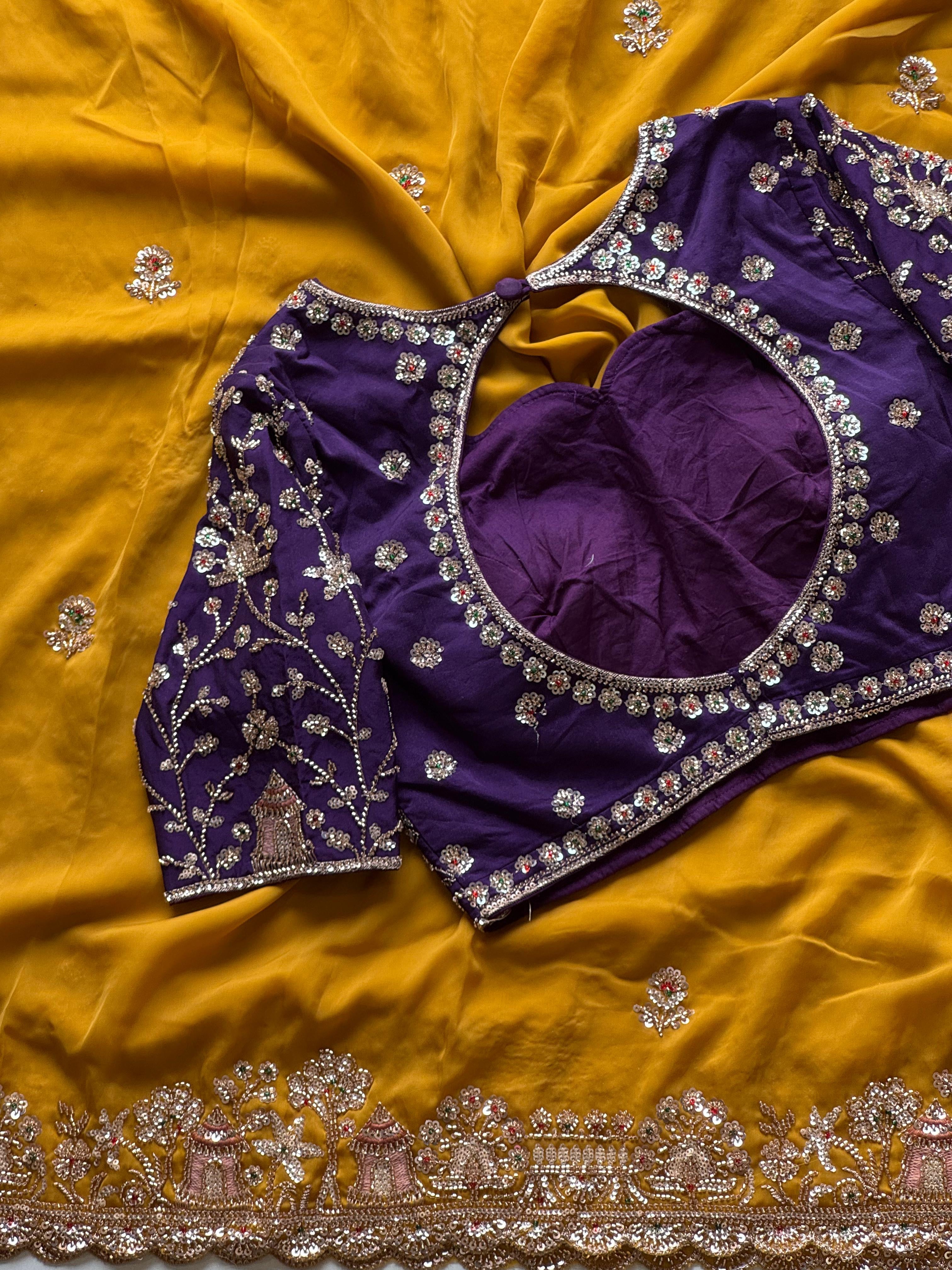 Smitha - Designer Handwork Saree