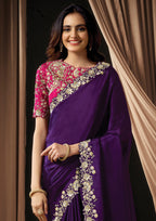 Mitara - Designer Satin Saree
