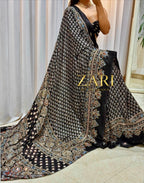 Jasmin | Handcrafted Ajrakh Couture Saree