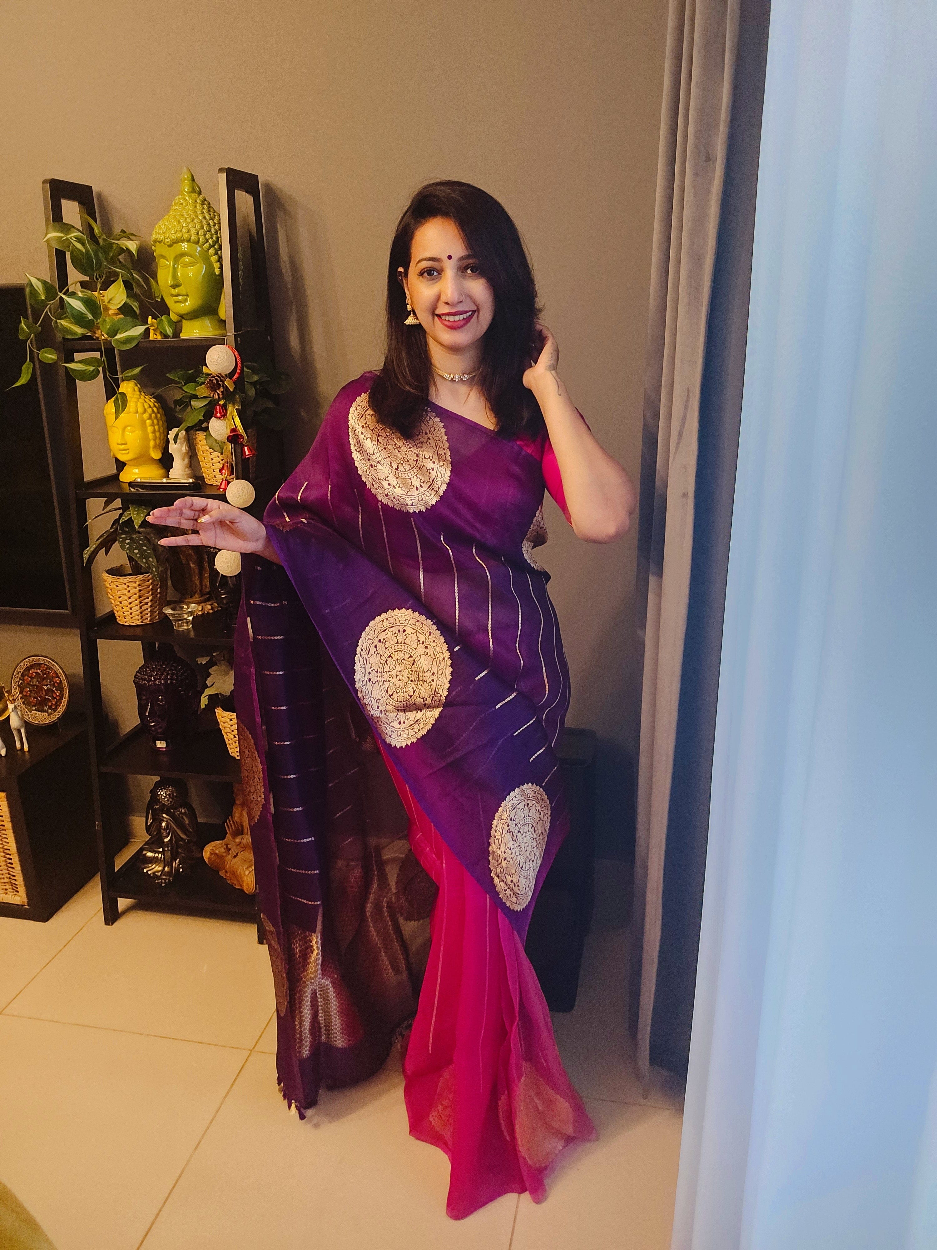 Nimmy - Pure Kora Silk Saree