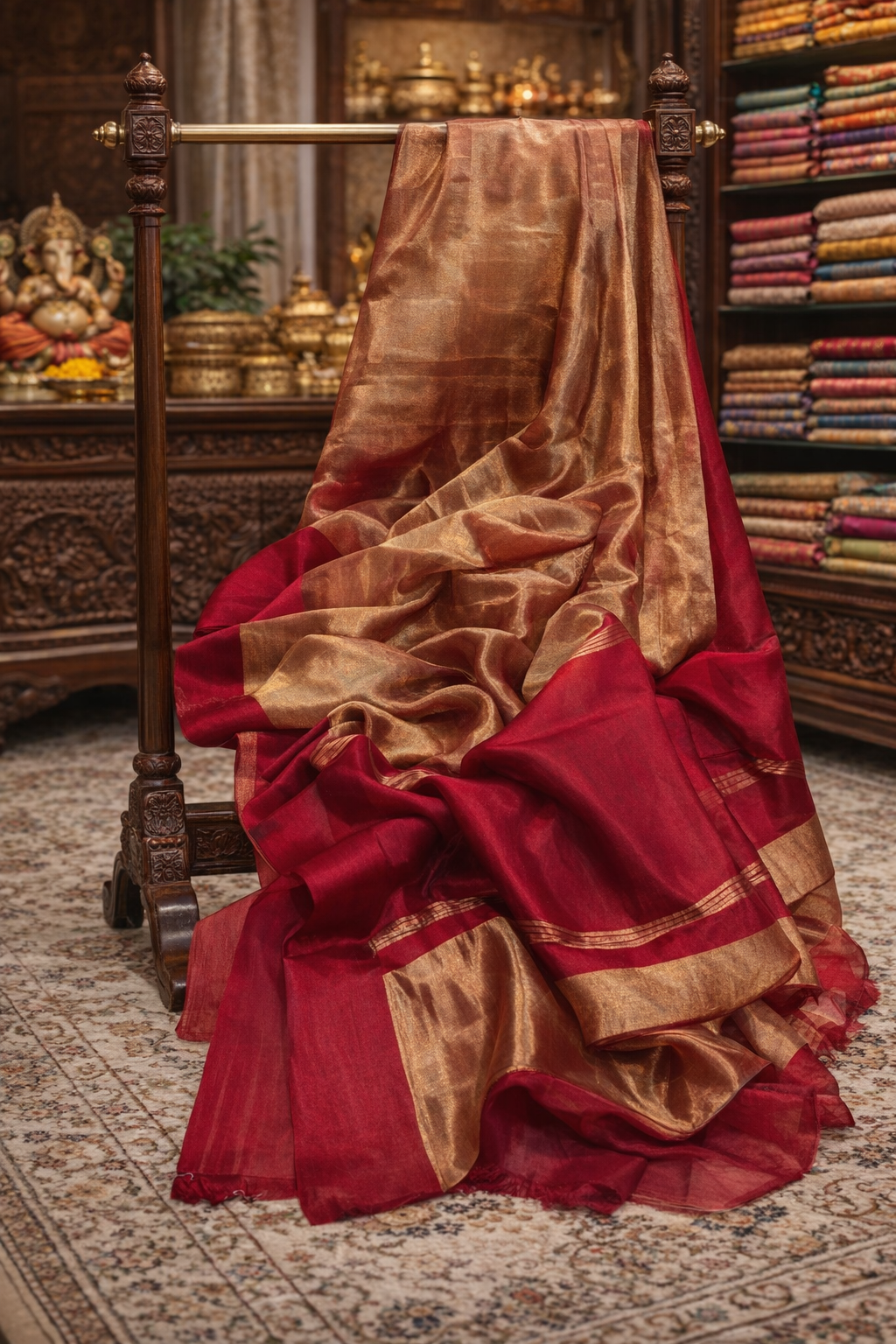 Tamra - Pure Gold Tissue Saree