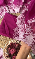 Nia Soft Tebby Silk Saree – With Scallop Border Blouse Piece & Embroidered Sleeves