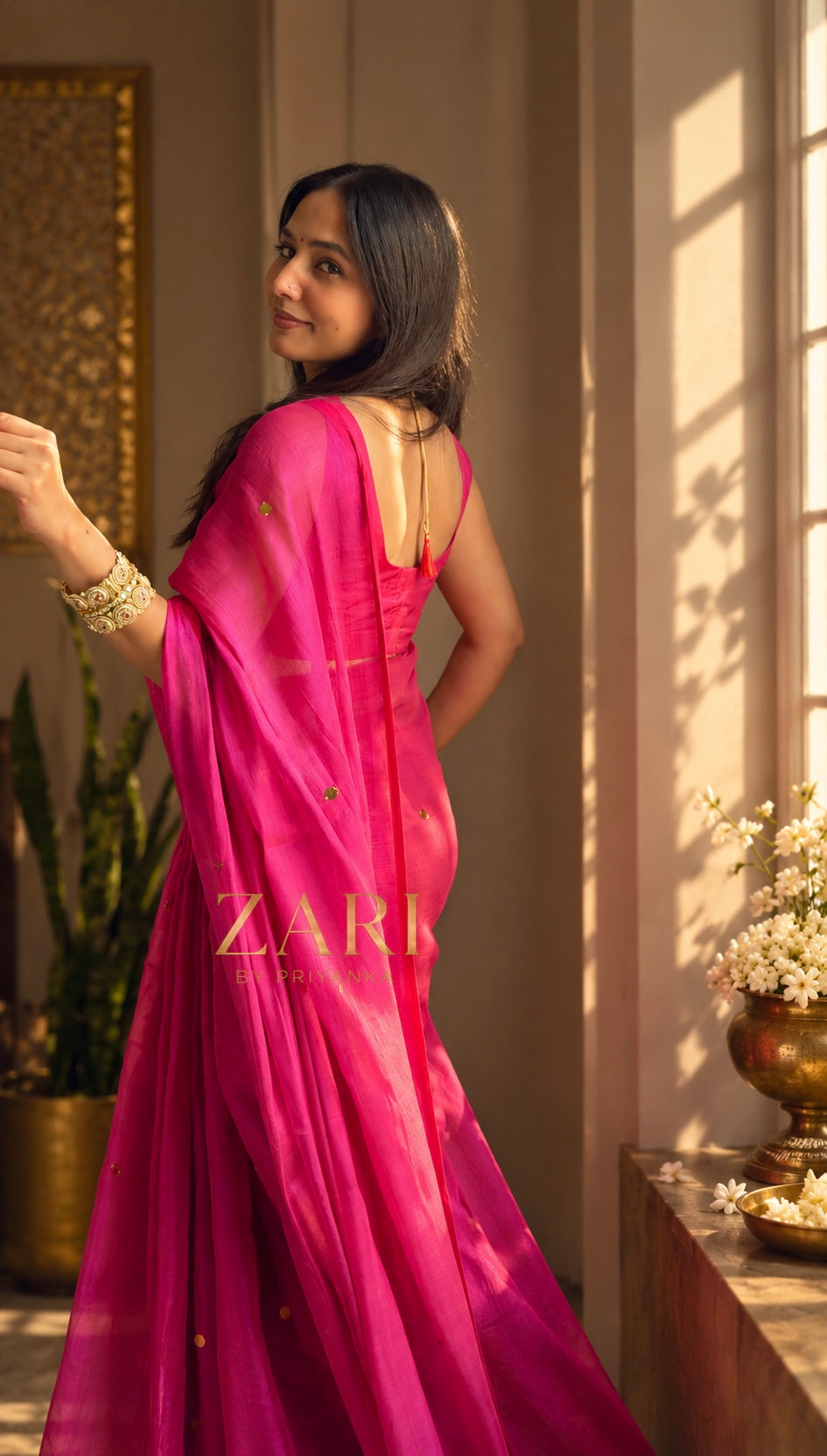 RaniPink - Handloom Tissue Silk Saree