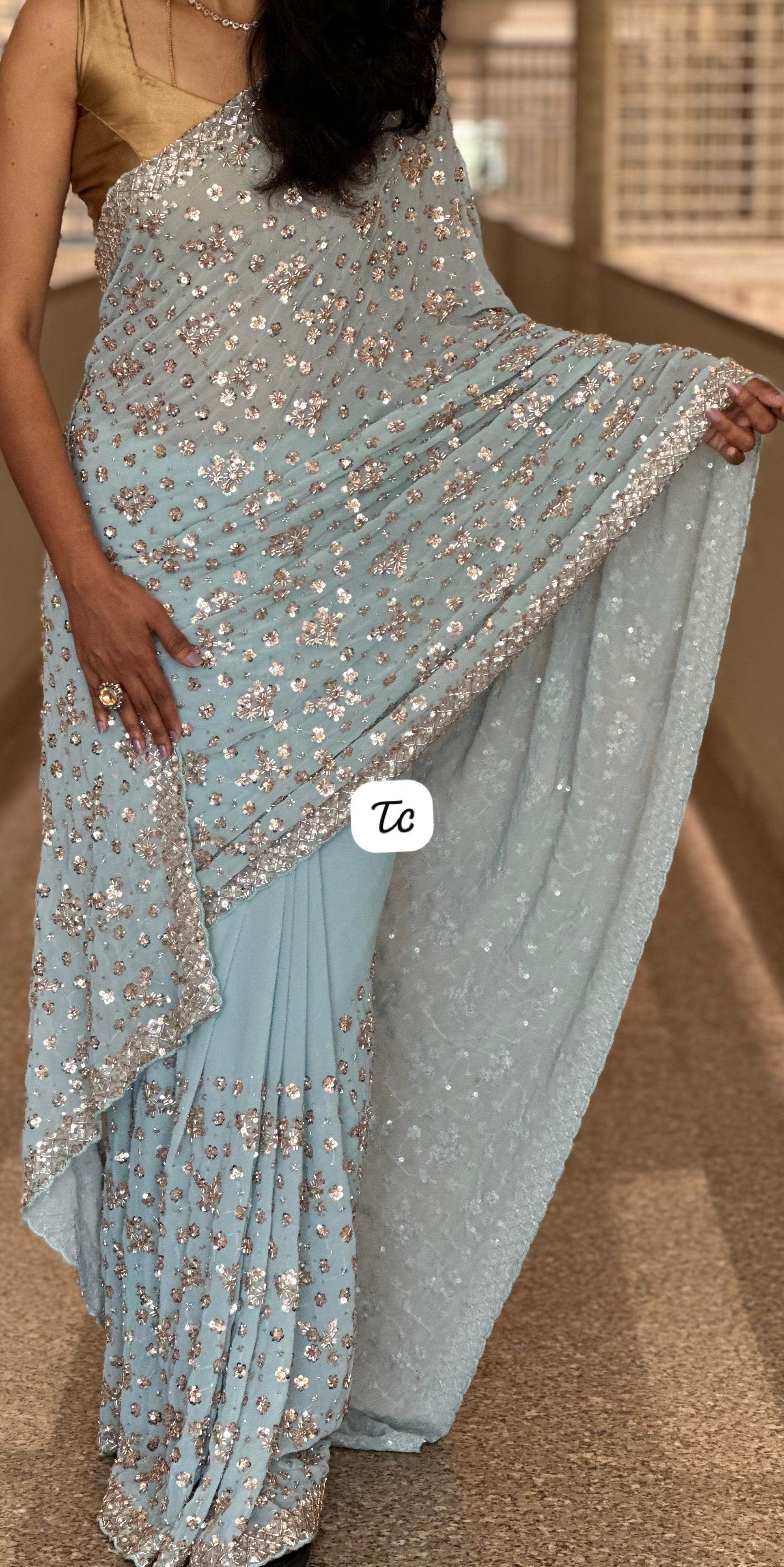 Madur - Designer Georgette Saree