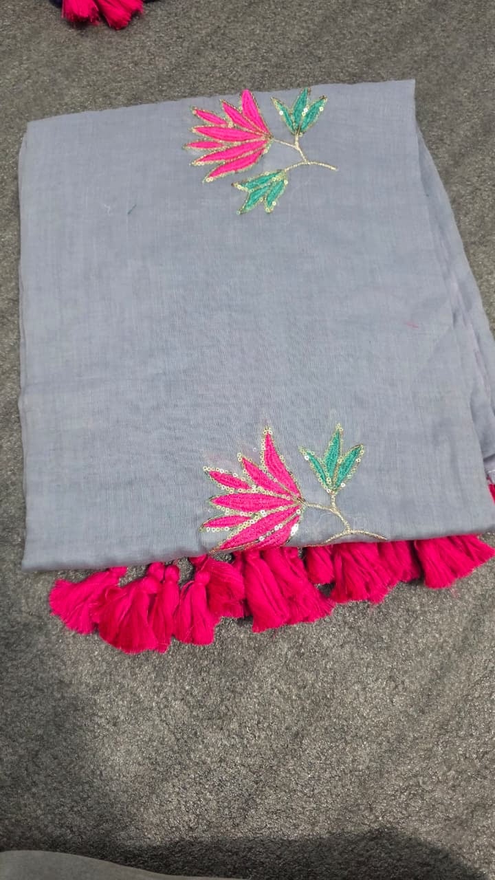 Nidha - Mul Mul Cotton Saree