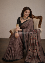 Dilruba  - Pure Modal Ajrakh saree
