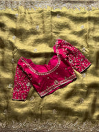 Mehak- Designer Tissue Crepe Saree