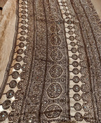 Vamika - Designer Ajrakh Handworked Saree