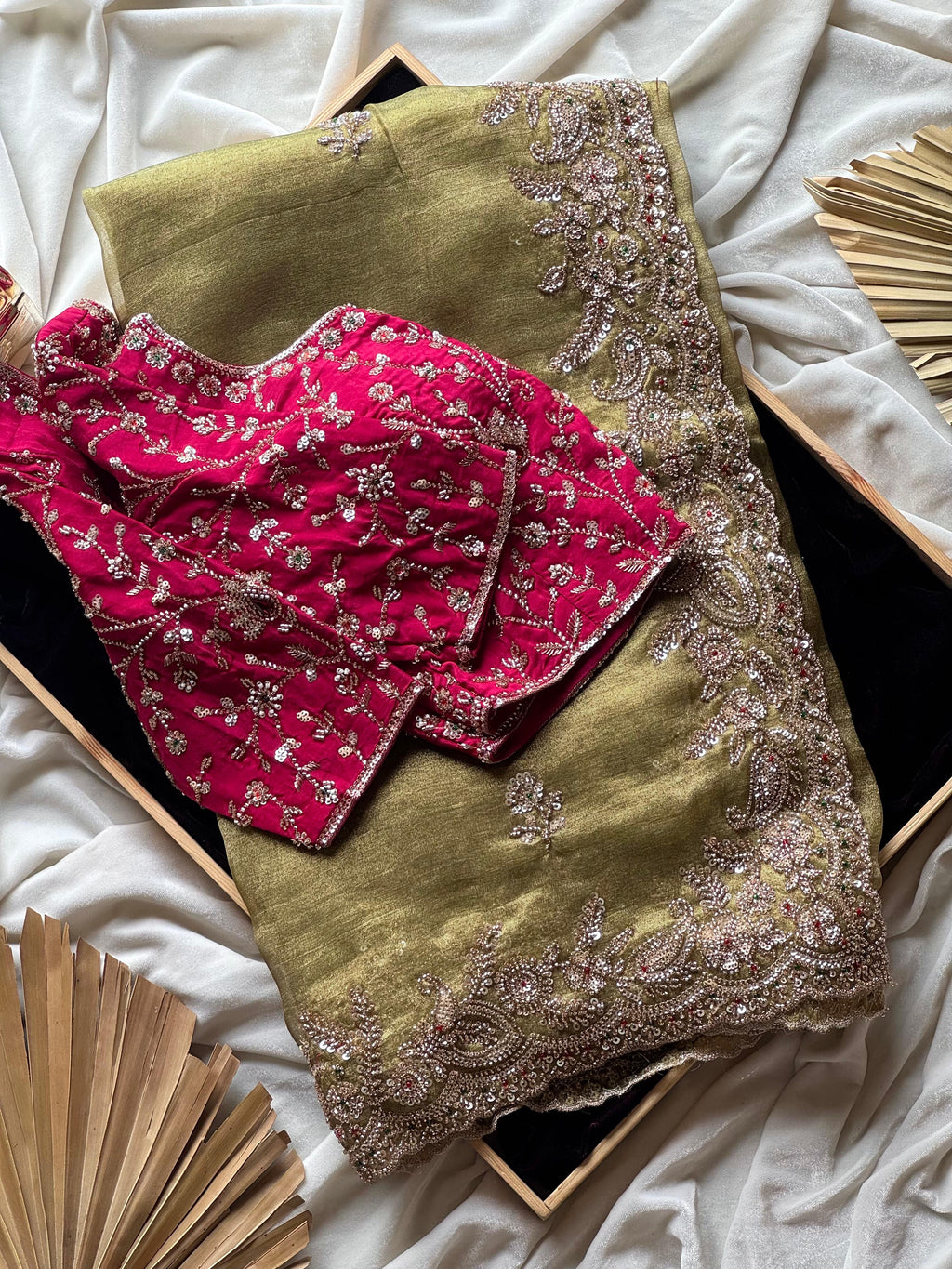 Mehak- Designer Tissue Crepe Saree