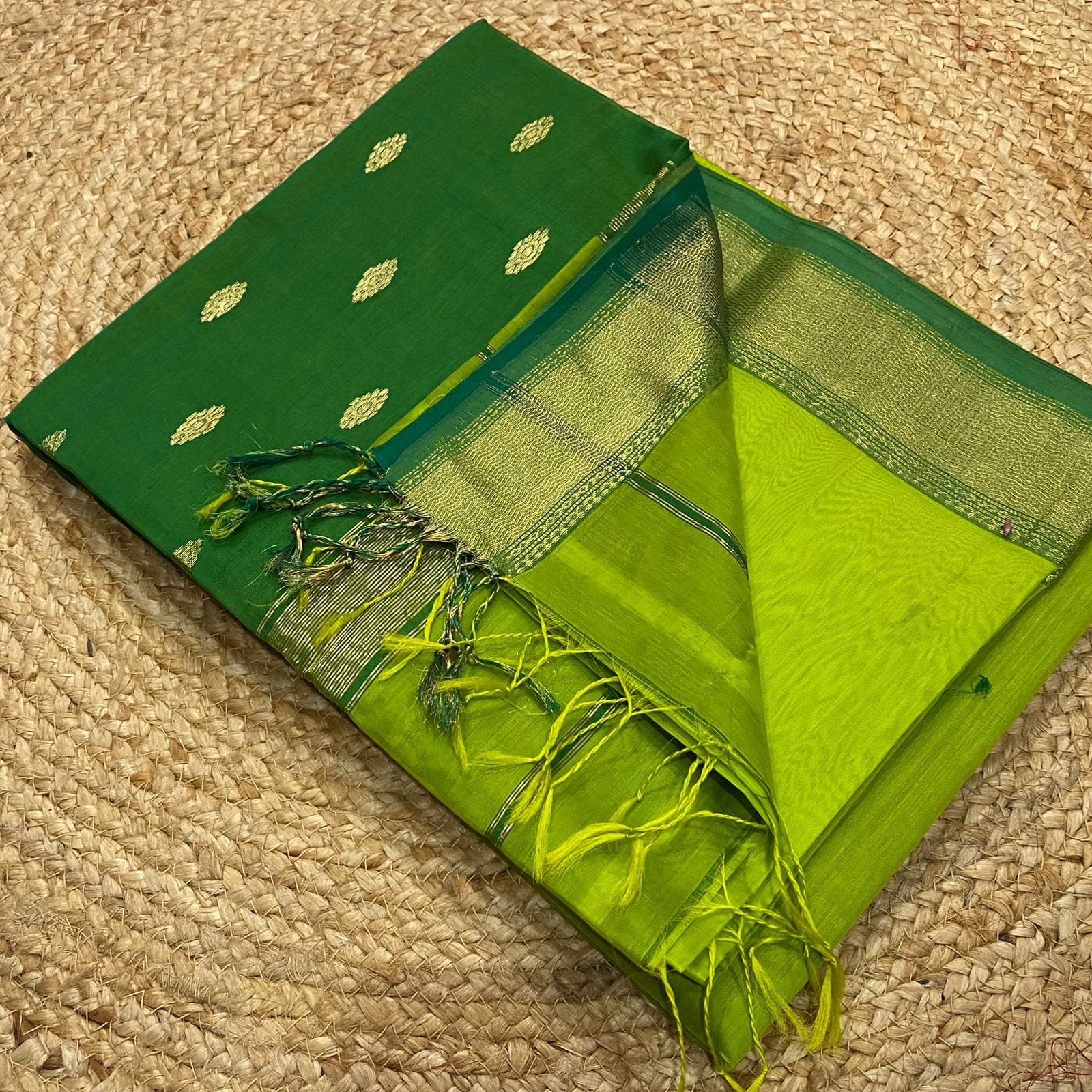 Ela - Grace in Green – Maheswari Silk Elegance