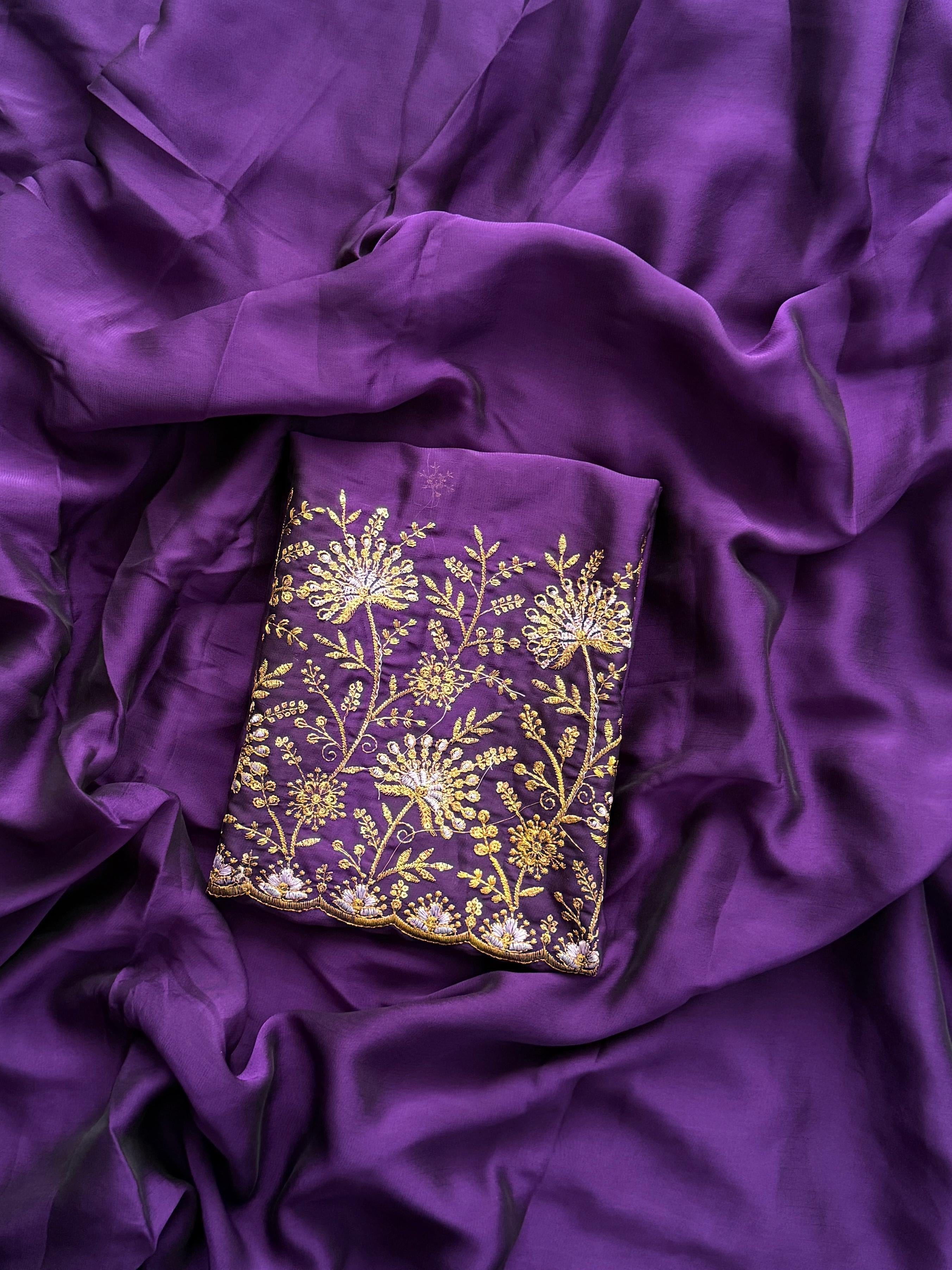 Reena - Rangoli Silk Saree paired with embroidered Blouse