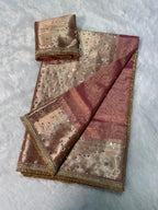 Akansha - Glass Tissue Silk Saree with Handwork