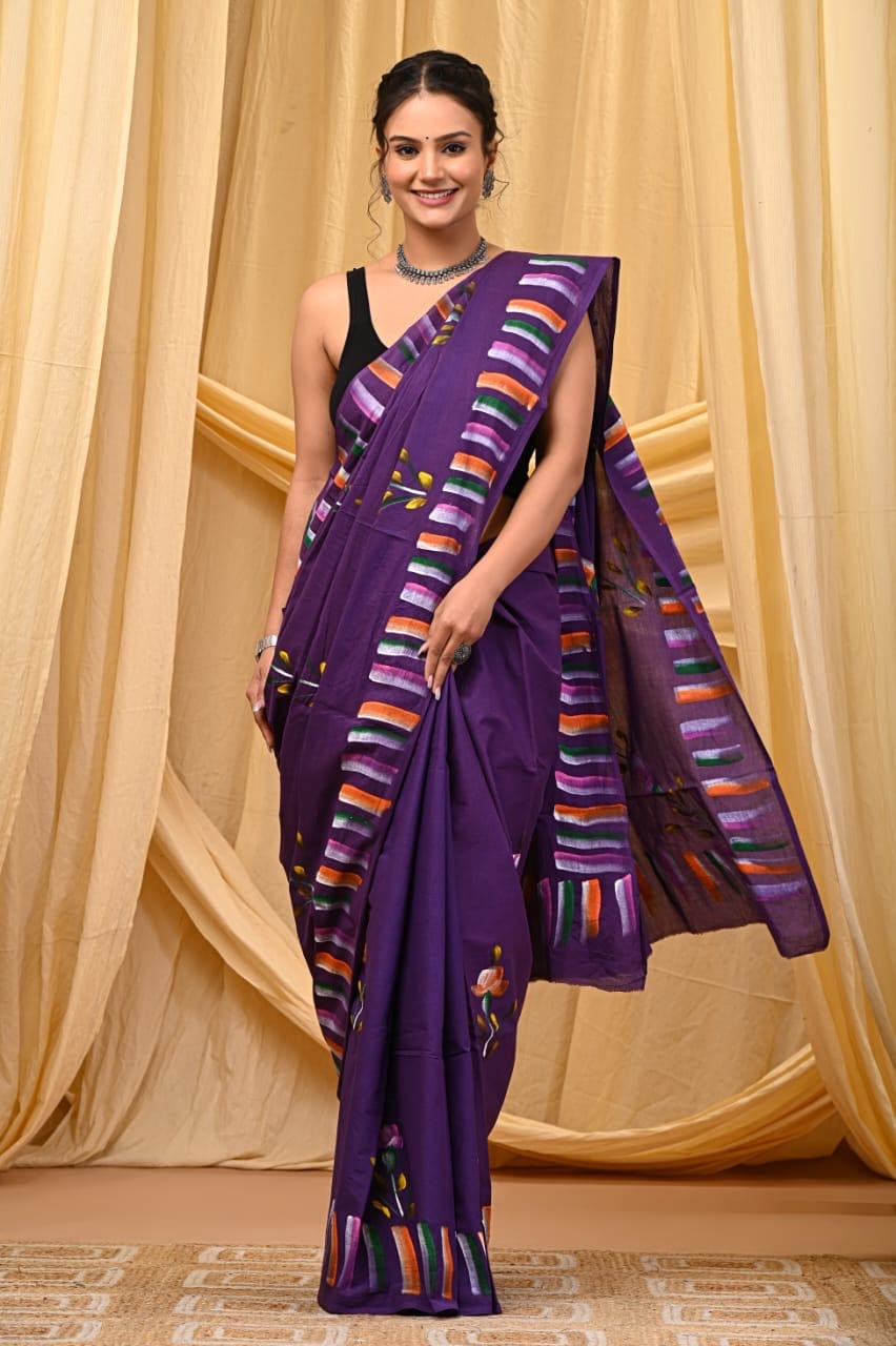 Malar - Premium Cotton Mulmul Saree