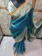 Mumtaz - Glass Tissue Silk Saree with Handwork