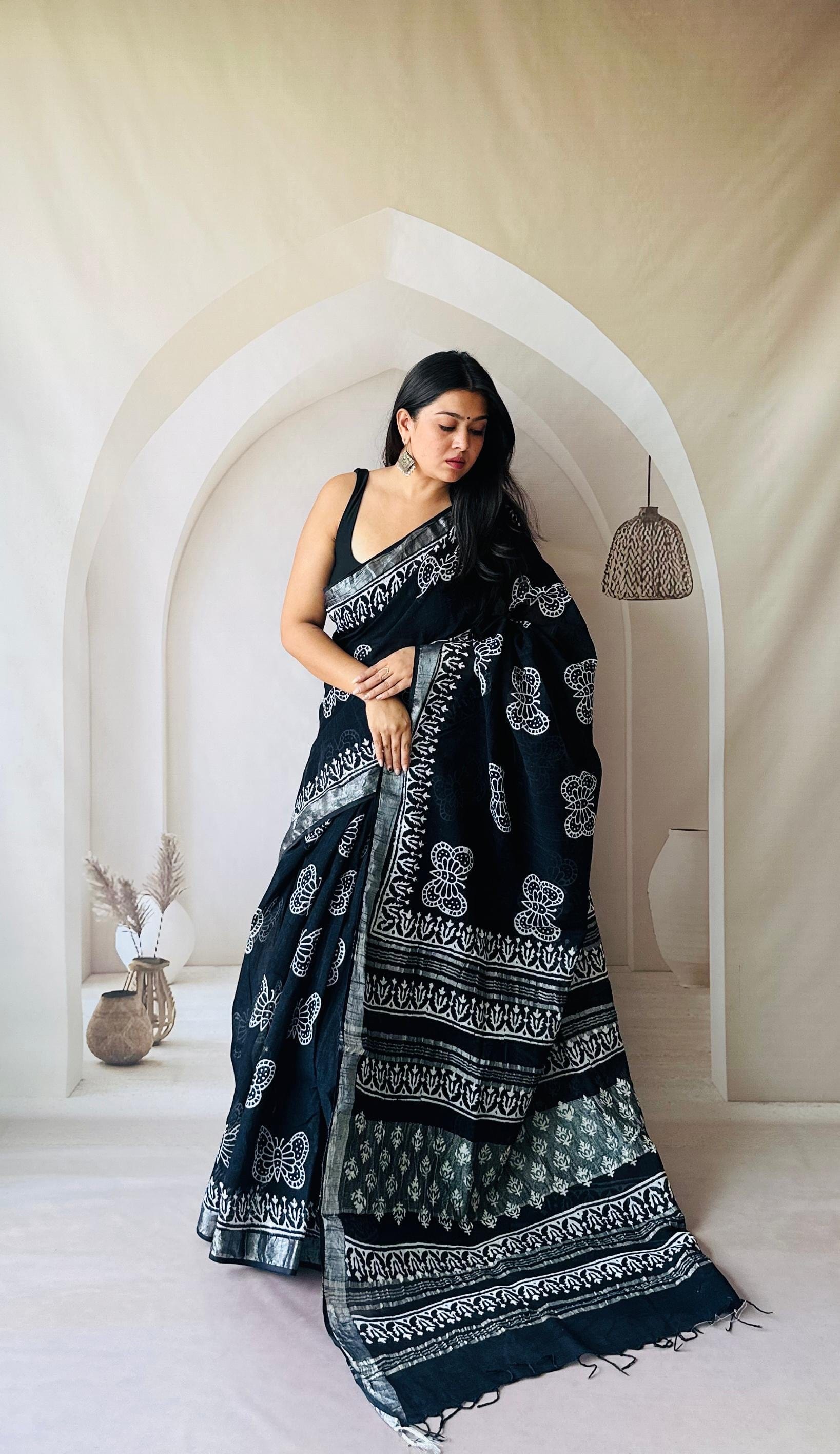 Laila - Jaipuri Printed Cotton Mulmul Saree