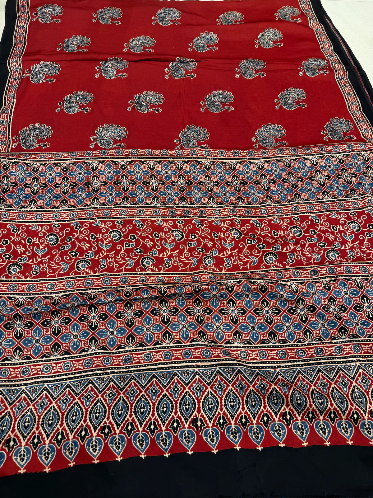 Gulnar - Pure Modal Ajrakh saree
