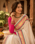 Arthana - Mul Mul Cotton Saree - Zari by Priyanka