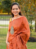 Sindoor - Pure Resham Matka Silk Handwoven Saree