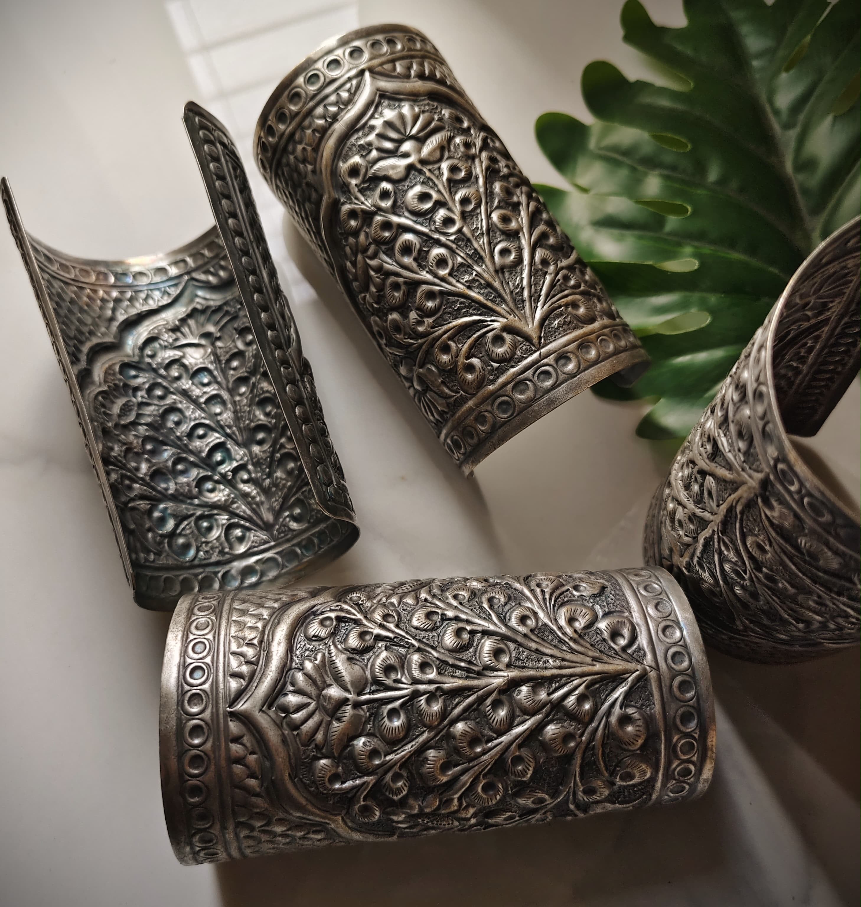 ZP20-Beautiful Brass Thukai & Chitai Work Kada