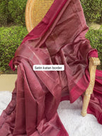 Sagarika - Pure Tissue Saree with Kataan Satin Border