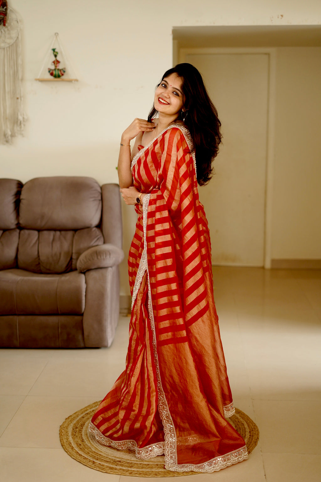 Silpa - Tissue Crush Silk Saree