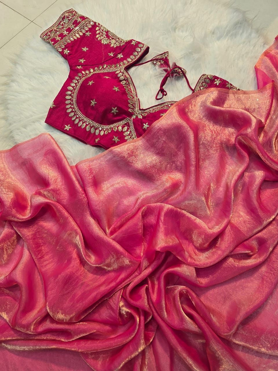 Sona - Crepe Tissue Saree