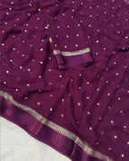 Zia Viscose Georgette Butti Sequin Saree