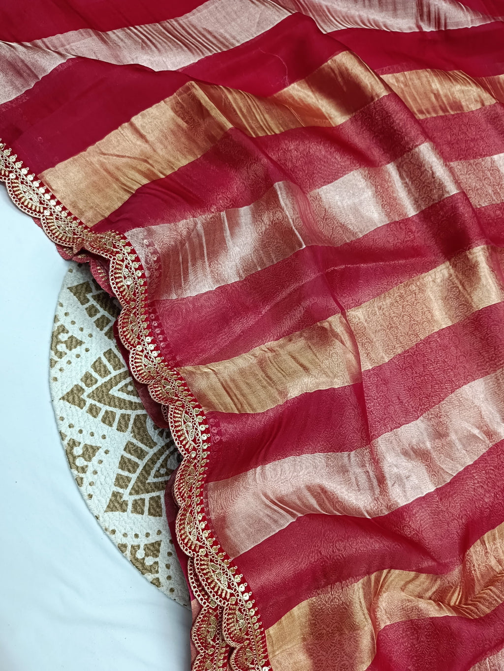 Vandana - Pure Kora Silk Handwoven Kadhua Saree