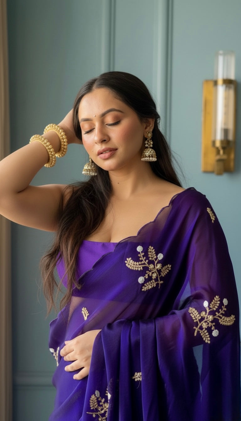 Shivani - Designer Crepe Silk Saree
