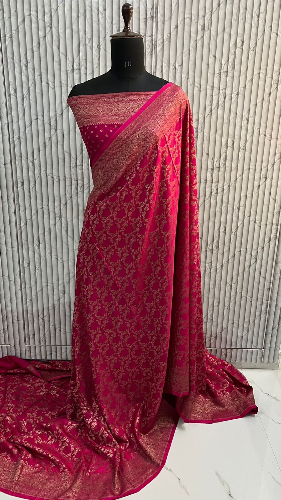 Buma-Pure Khaddi Crepe Chiffon Saree