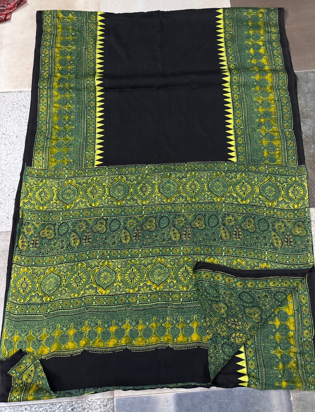 Maika  - Pure Modal Ajrakh saree