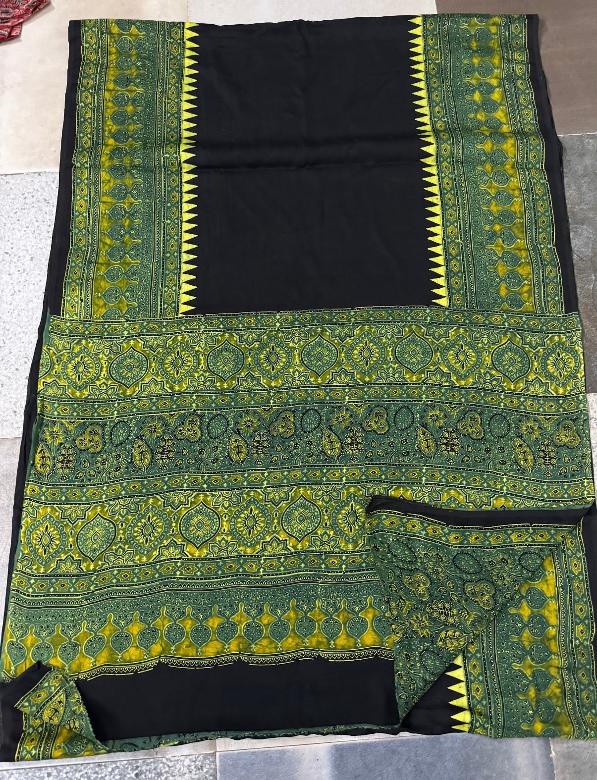 Maika  - Pure Modal Ajrakh saree