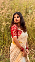 Swarna - Gold Tissue Soft Linen Saree