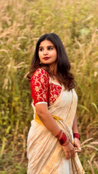 Swarna - Gold Tissue Soft Linen Saree