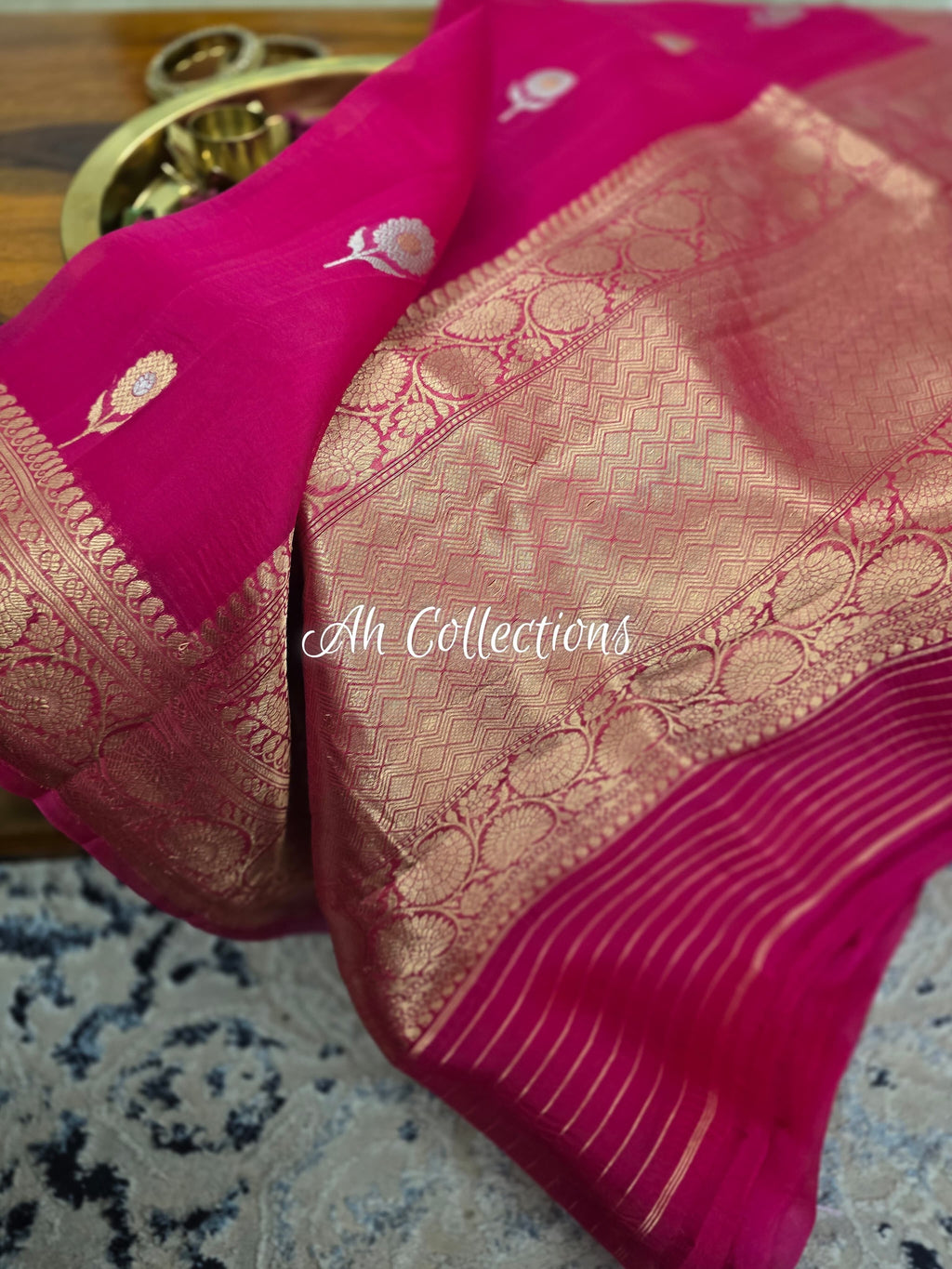 Chahat - Handwoven Kaduwa Kora Silk Saree