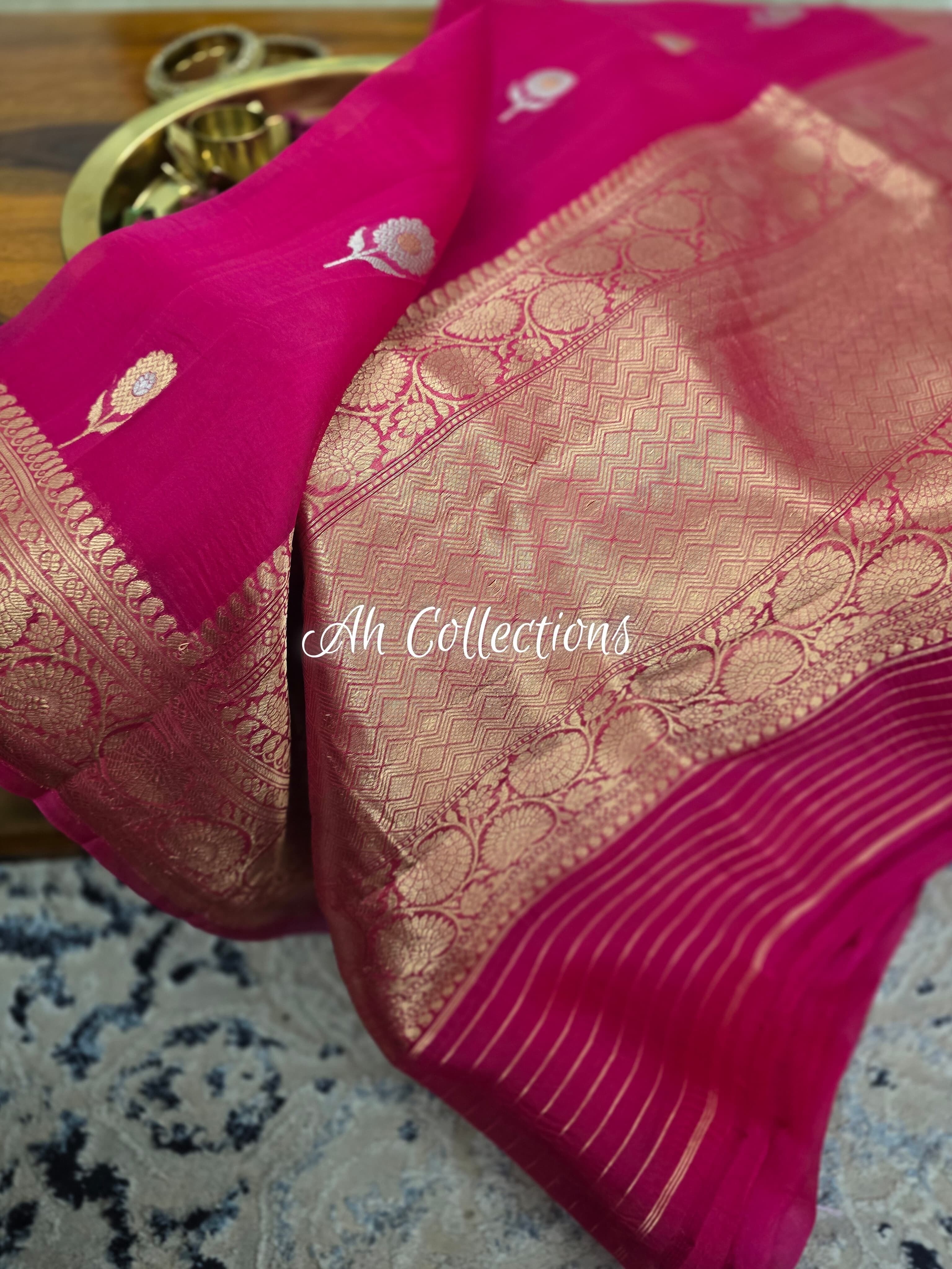 Chahat - Handwoven Kaduwa Kora Silk Saree