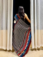 Yuvani | Handcrafted Ajrakh Couture Saree