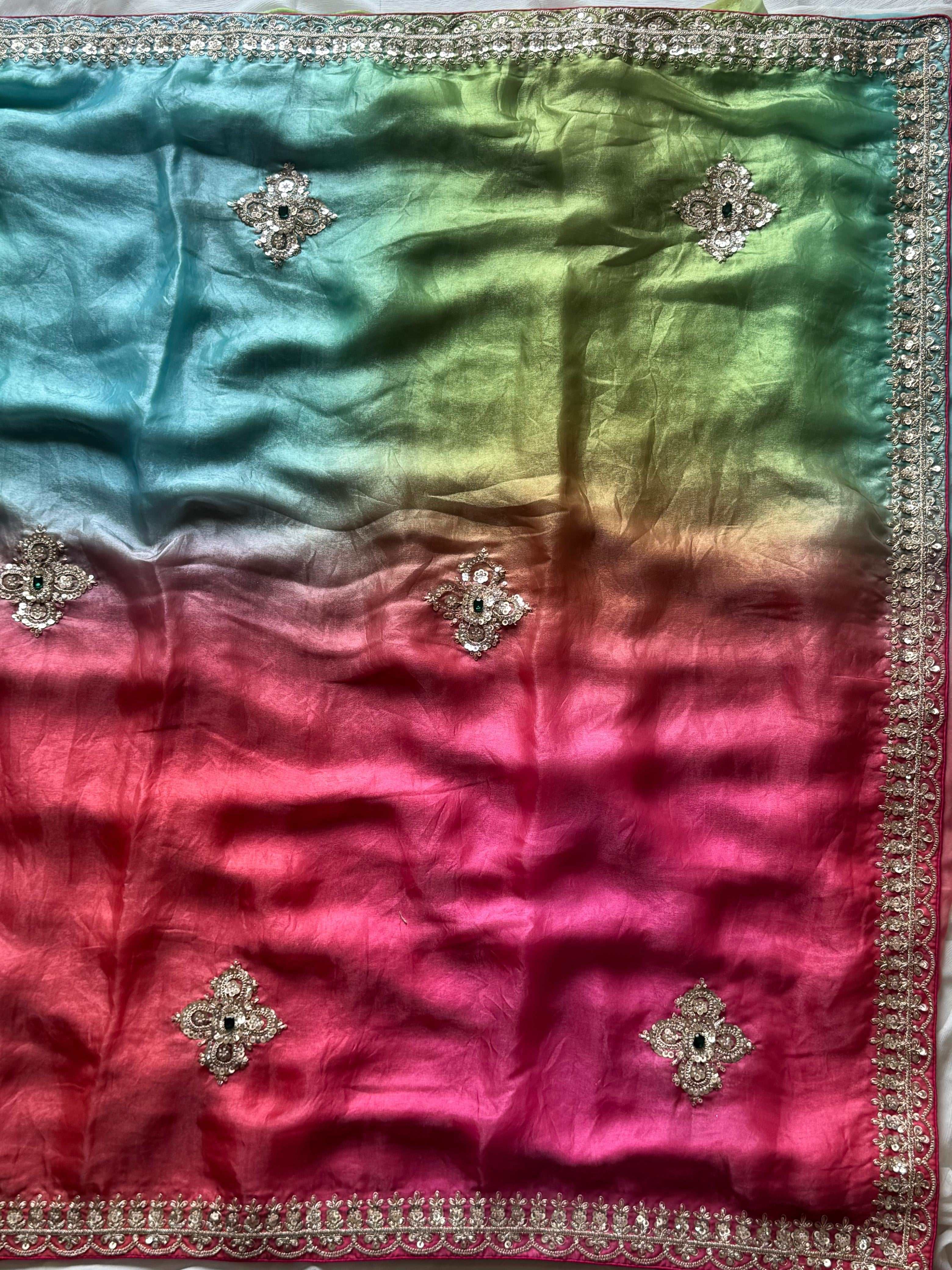 Roohani - Designer Tabby Silk Saree