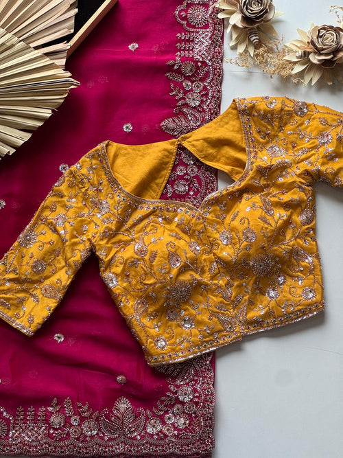 Amaya- Designer Tissue Crepe Saree