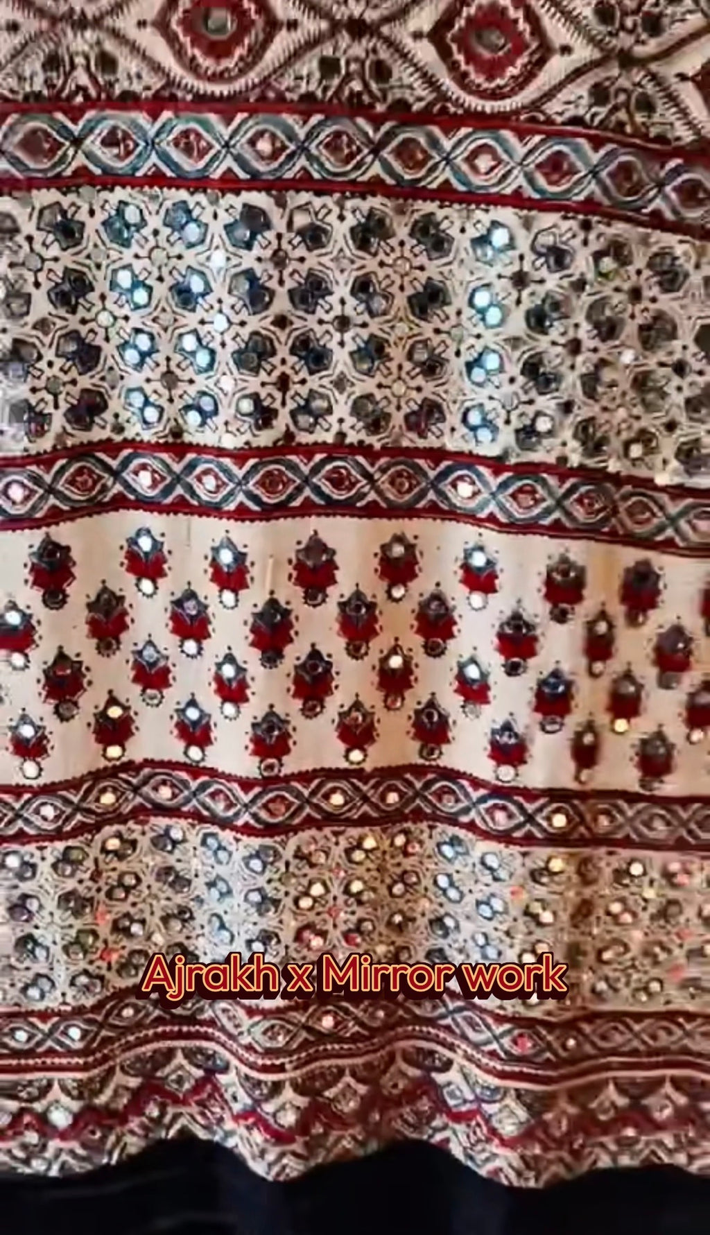 Vishali - Pure Modal Ajrakh Mirror work saree