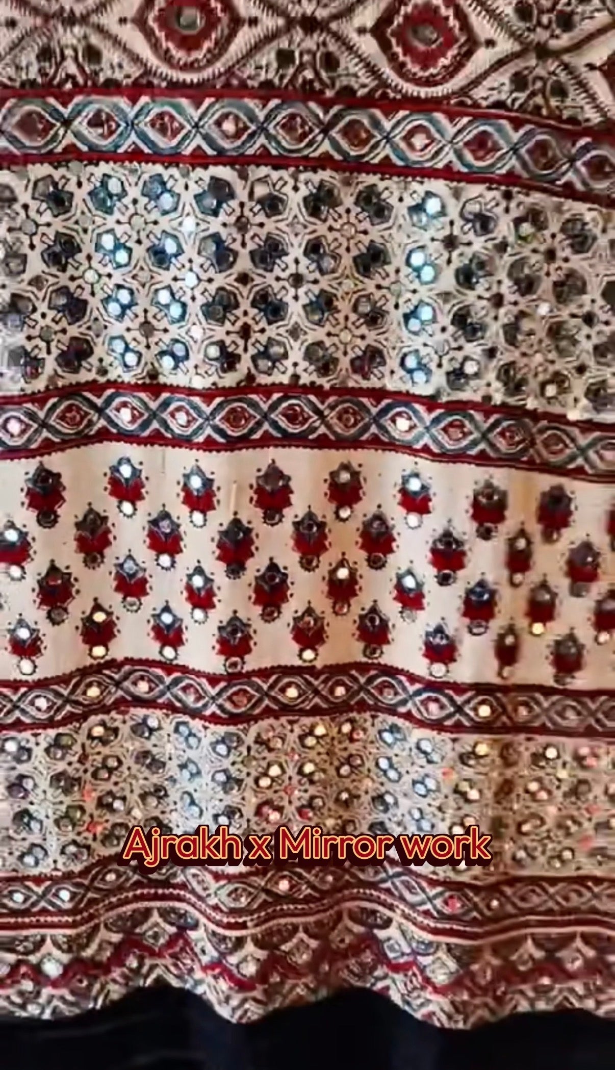 Vishali - Pure Modal Ajrakh Mirror work saree