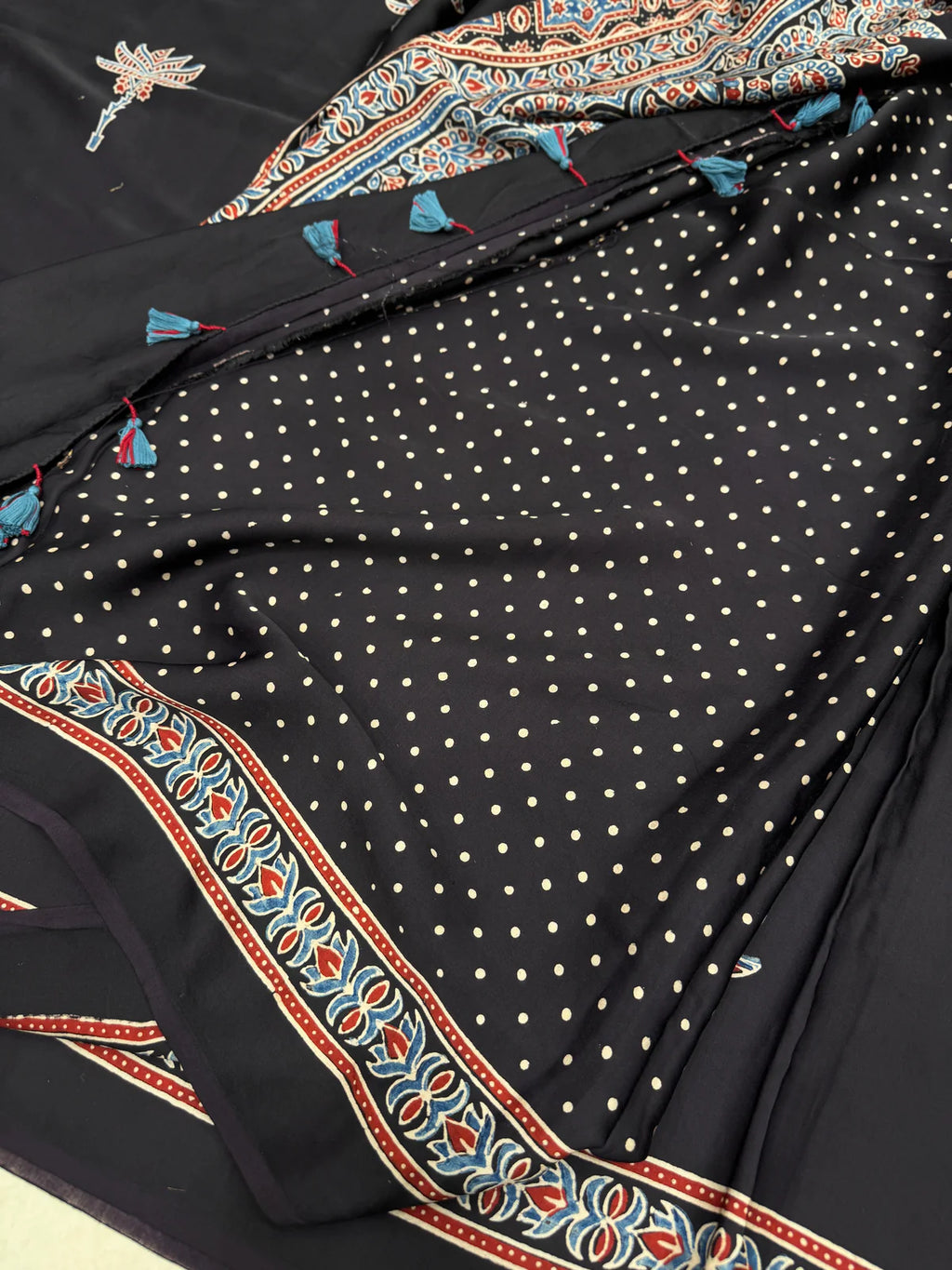 Nilofer - Pure Modal Ajrakh saree