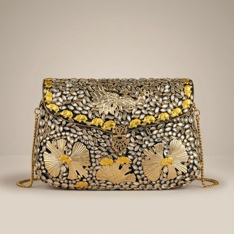 ZP22 - Hand Carved Gold Clutch