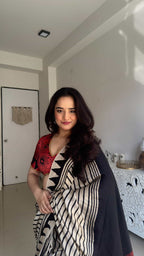 Khushi -Designer Pure Modal Ajrakh saree
